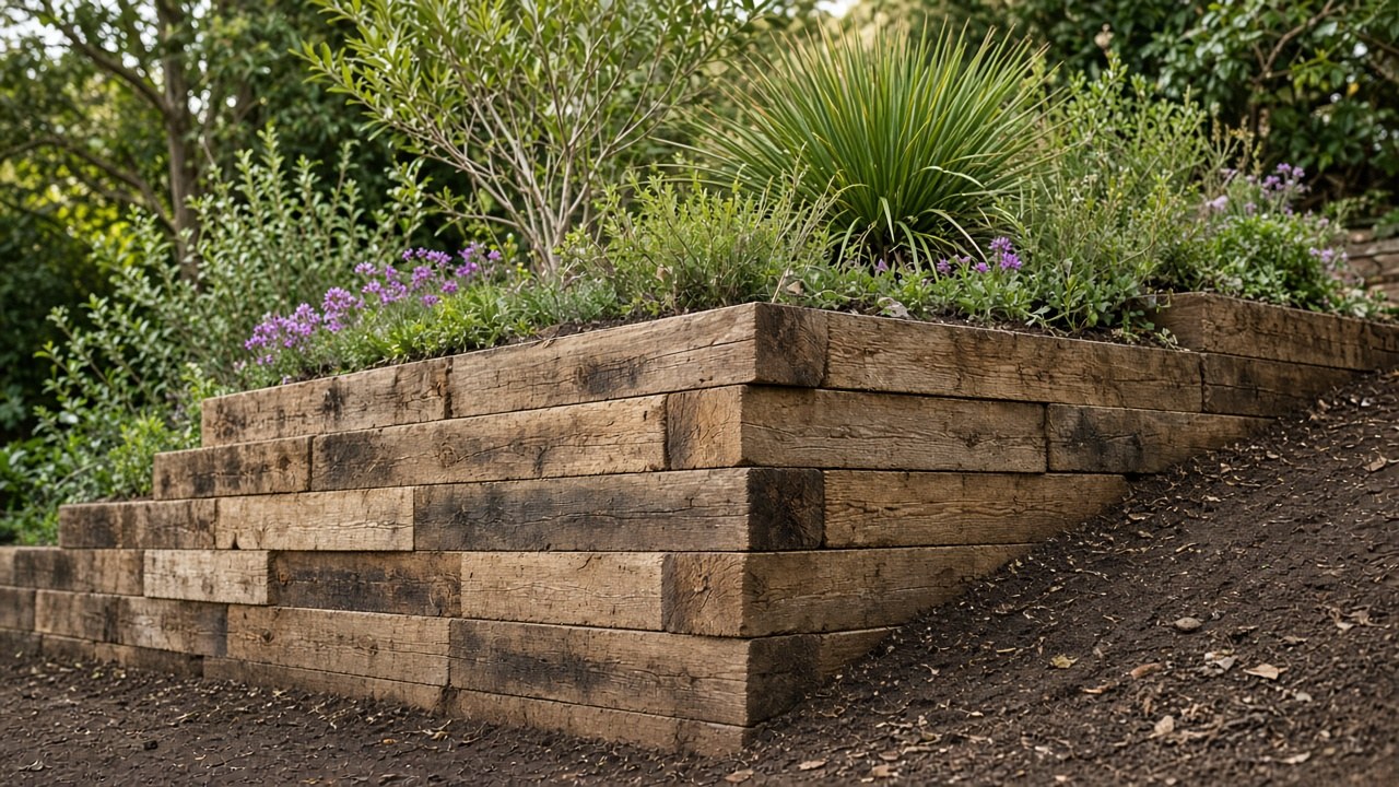 Sleeper Retaining Wall Guide (AU Home Gardens)